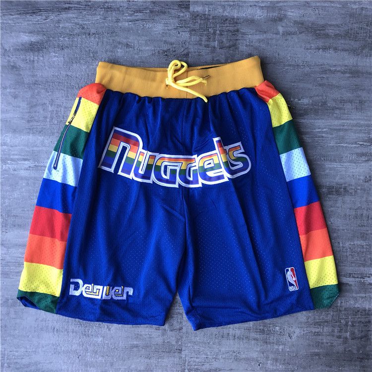 Men NBA 2021 Denver Nuggets Blue Shorts-0